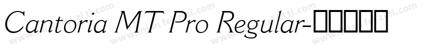 Cantoria MT Pro Regular字体转换